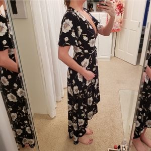 Lulu's Wrap Dress Floral High Low Size Medium